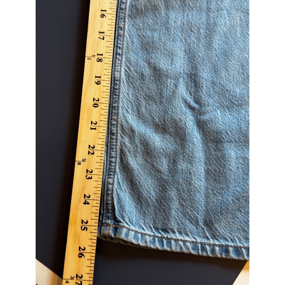 Rag & Bone Lori Mid-Rise Crop Wide Leg Jeans 28 Light Wash Blue Denim Pants - Picture 10 of 11